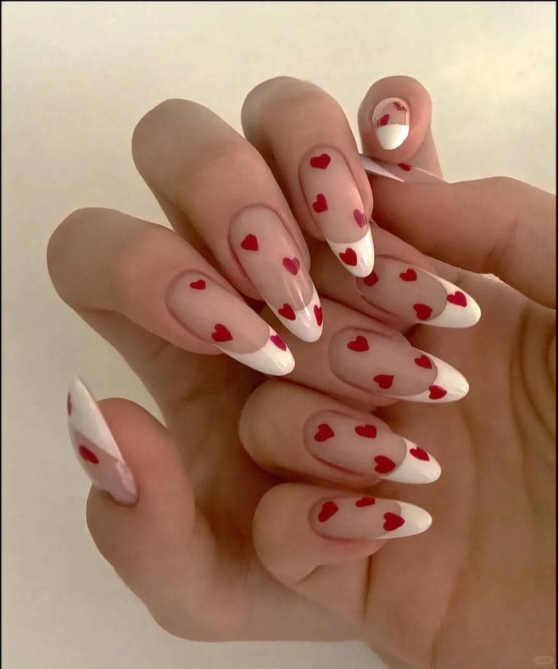 mẫu nail valentine đẹp