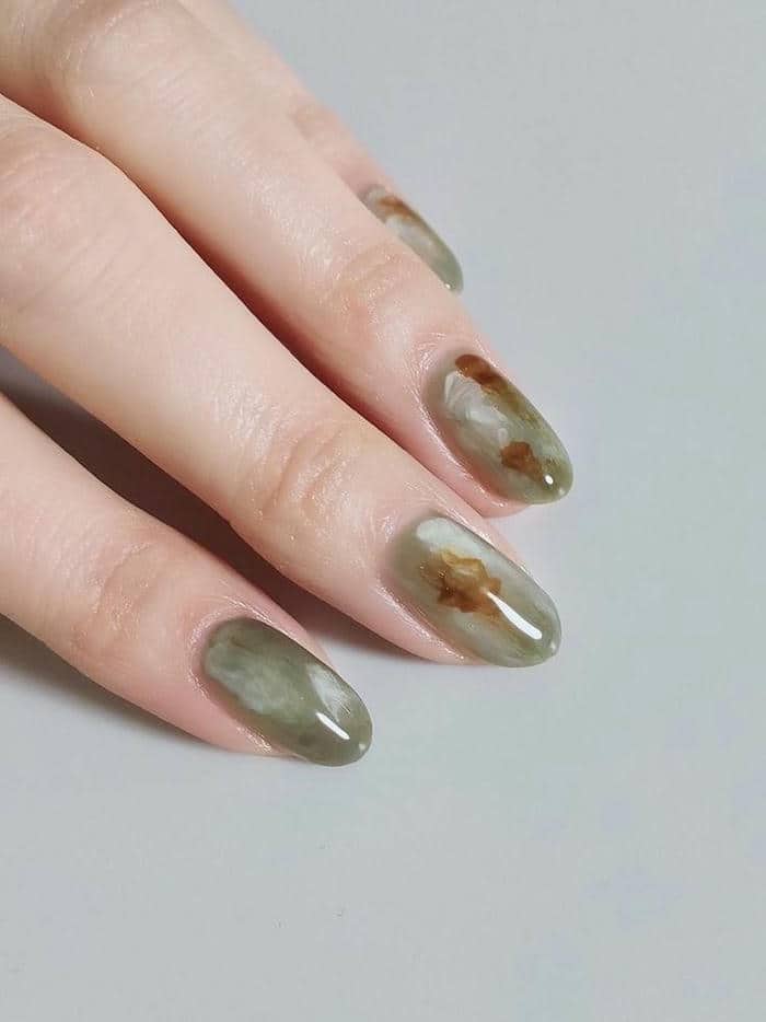 mẫu nail vân đá cẩm thạch