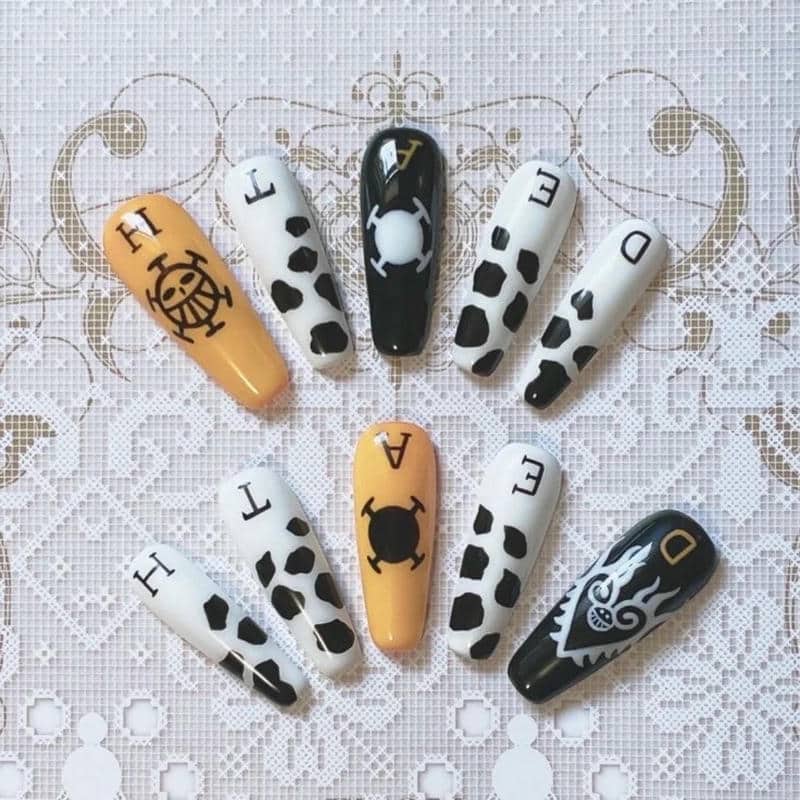 mẫu nail vẽ anime đẹp