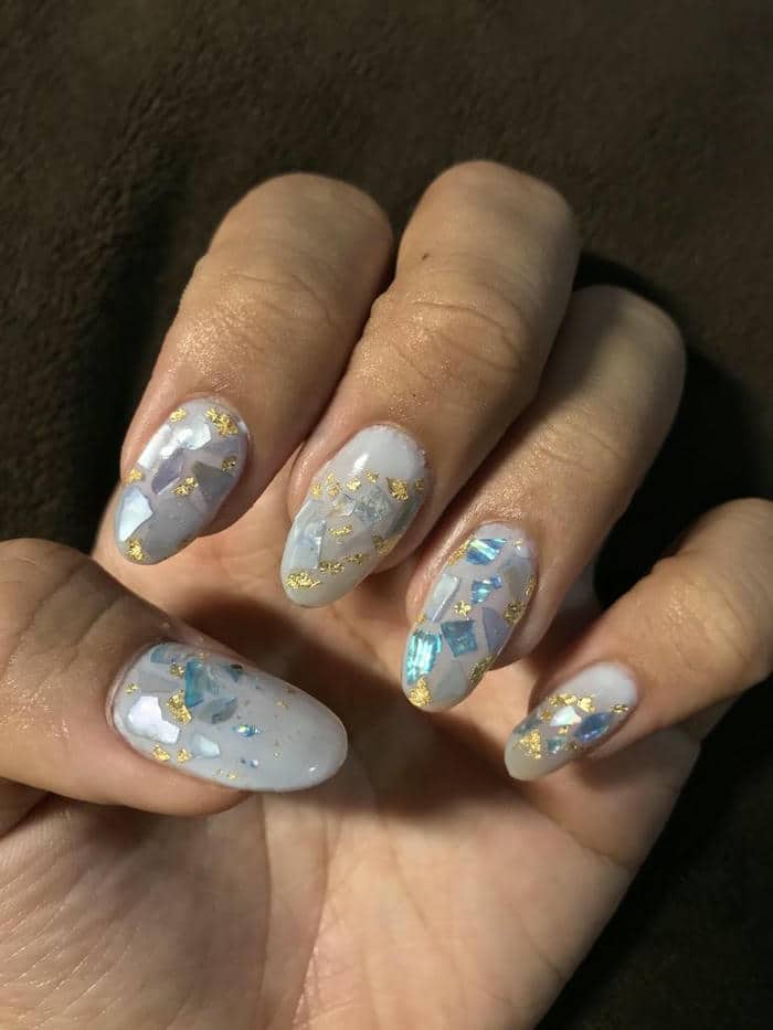 mẫu nail xà cừ đơn giản, đẹp