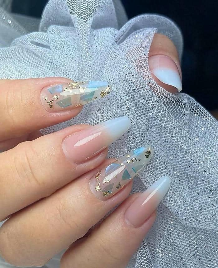 nail ẩn xà cừ đơn giản