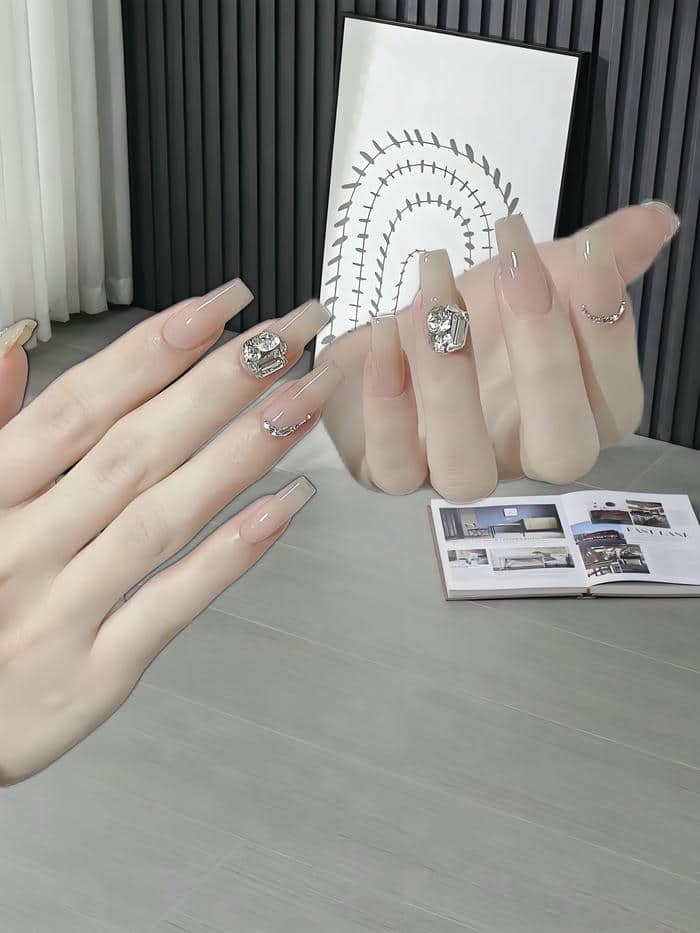 nail cô dâu màu thạch