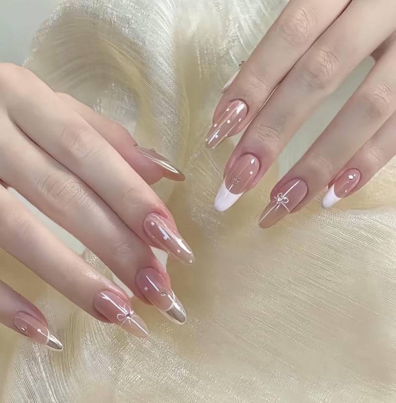 nail cô dâu màu thạch