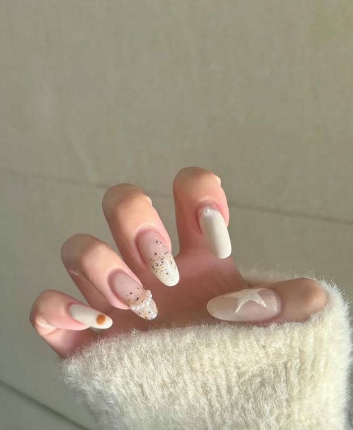 nail cô dâu nhẹ nhàng