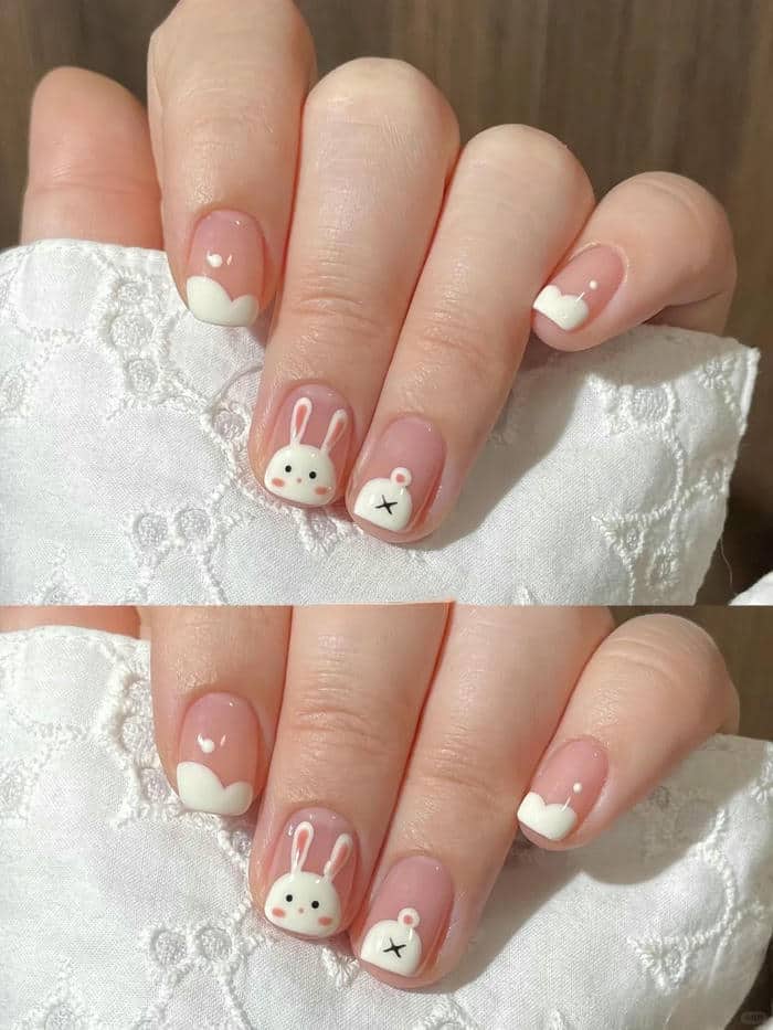 nail con thỏ