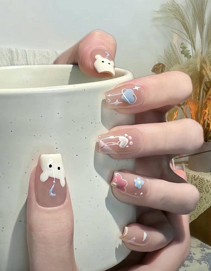 nail cute cho móng ngắn