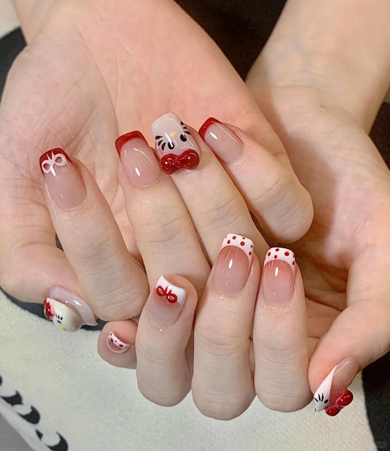 nail đáng yêu hello kitty