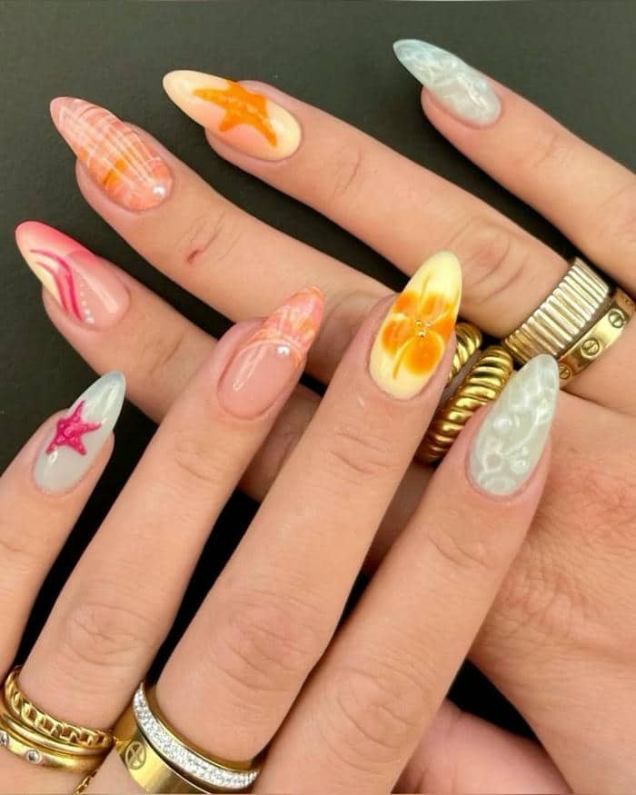 nail đắp bột cute