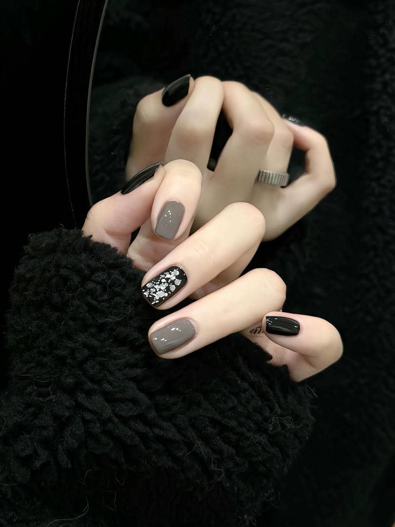 nail đen cho móng ngắn