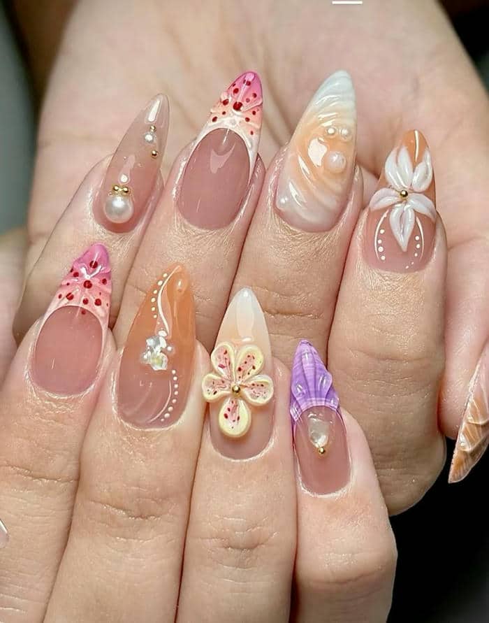 nail đẹp đi biển