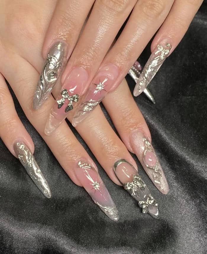 nail đẹp trong suốt