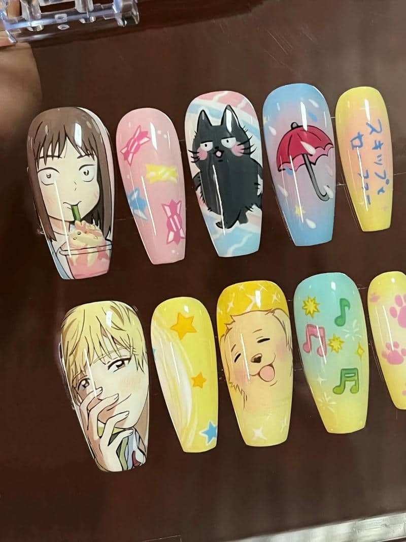 nail đẹp vẽ anime
