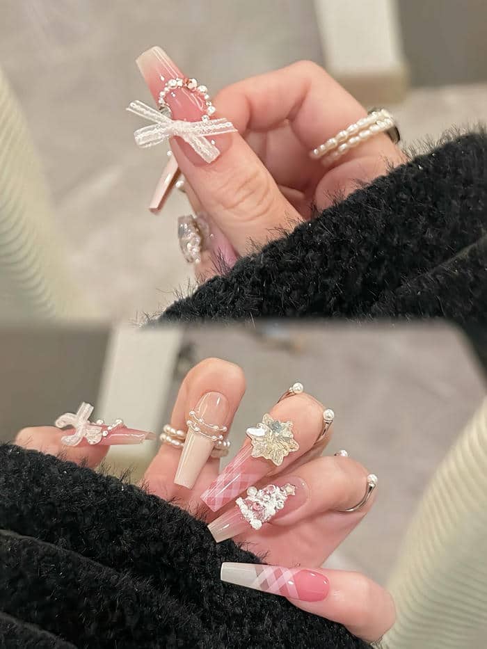 nail đính đá nơ