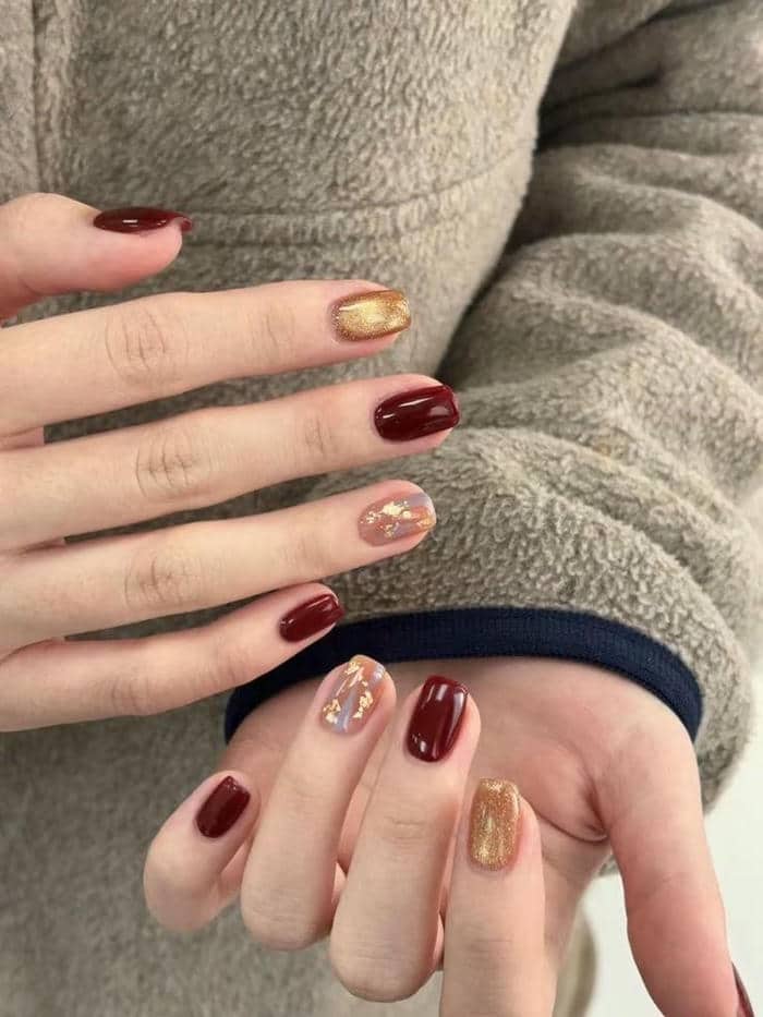 nail đỏ tết