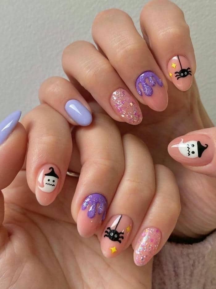 nail halloween dễ thương
