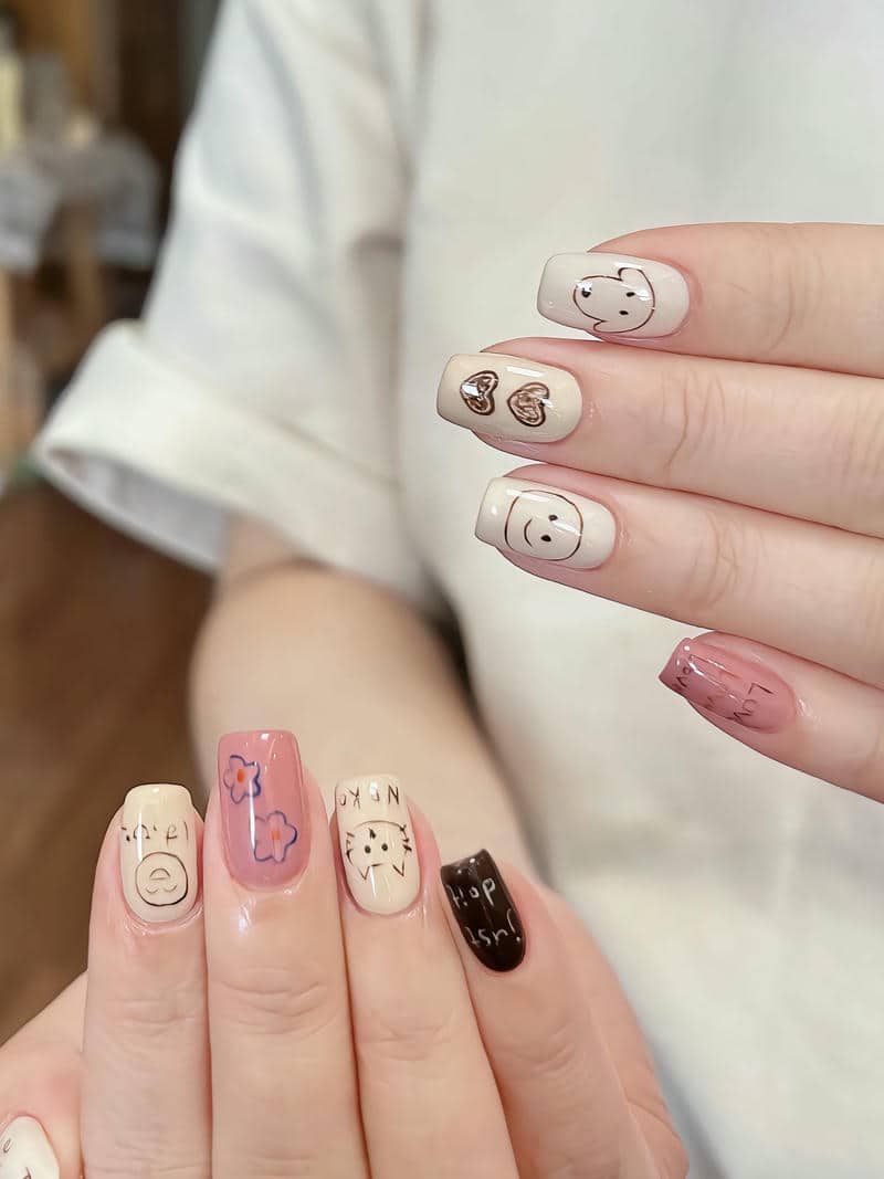 nail hàn quốc đính đá