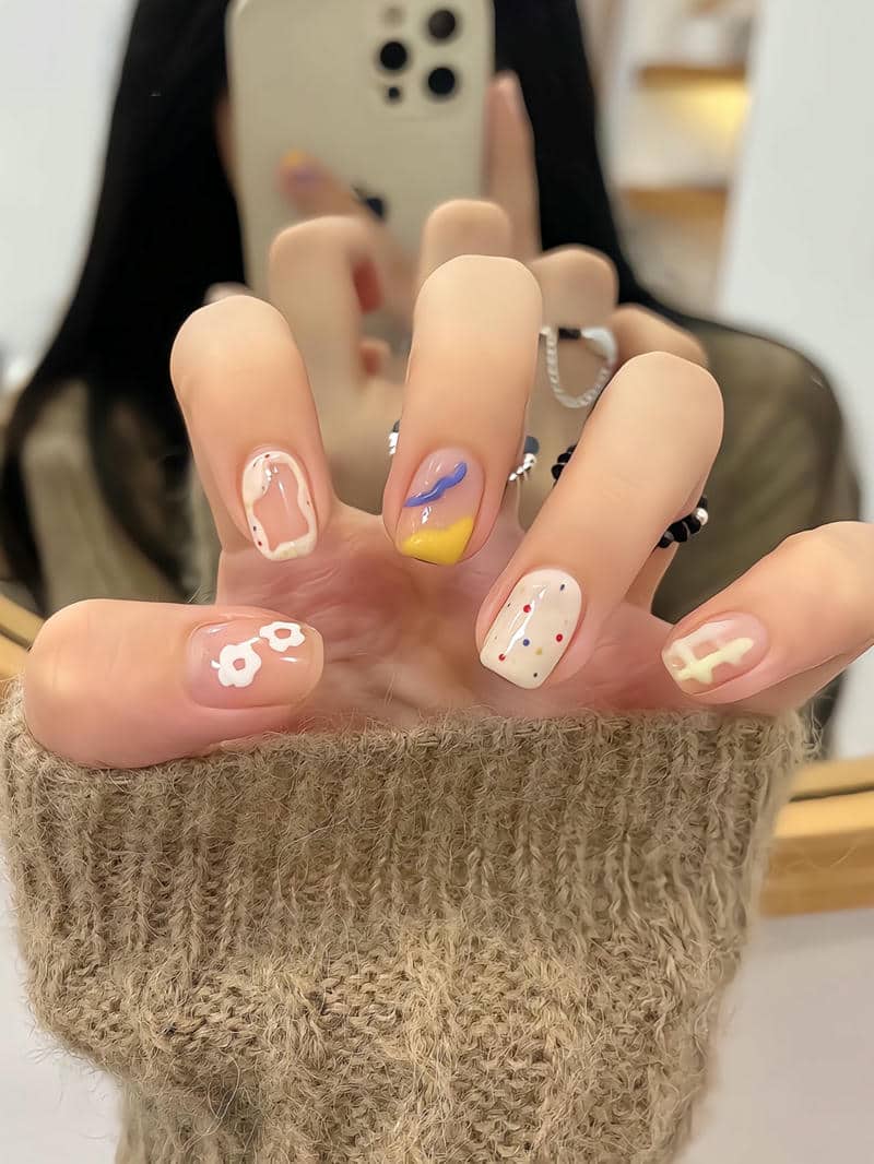 nail hàn quốc đơn giản