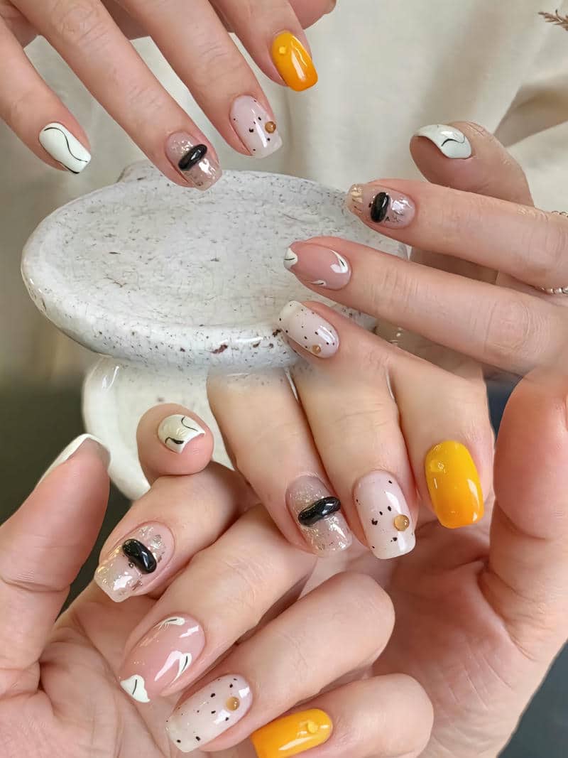 nail hàn quốc xinh, đơn giản