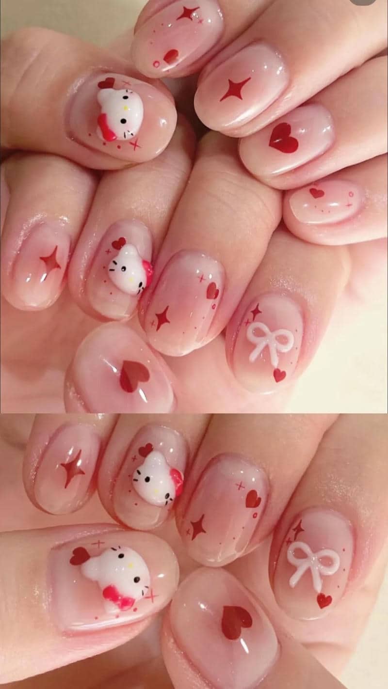 nail hello kitty cute