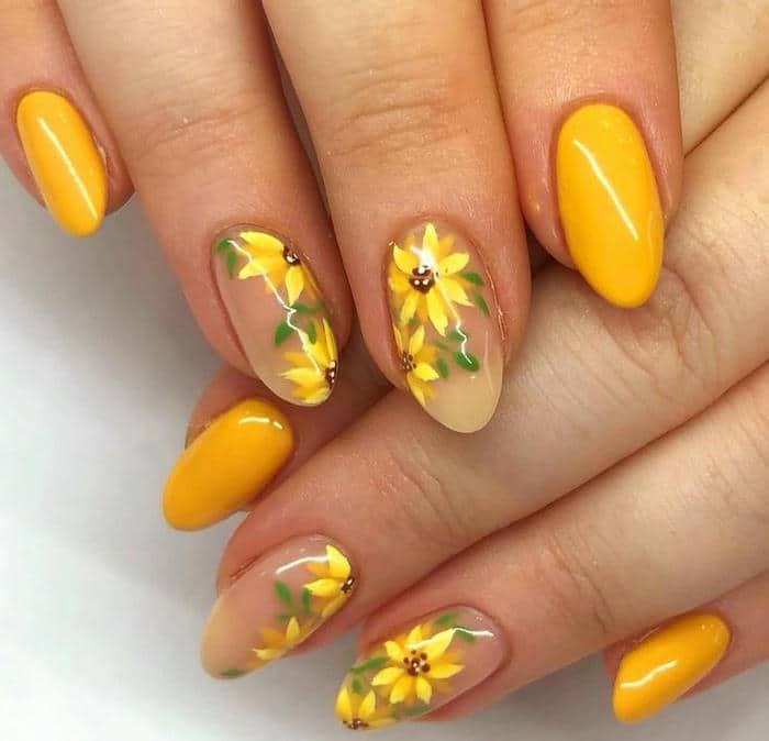nail hoa hướng dương