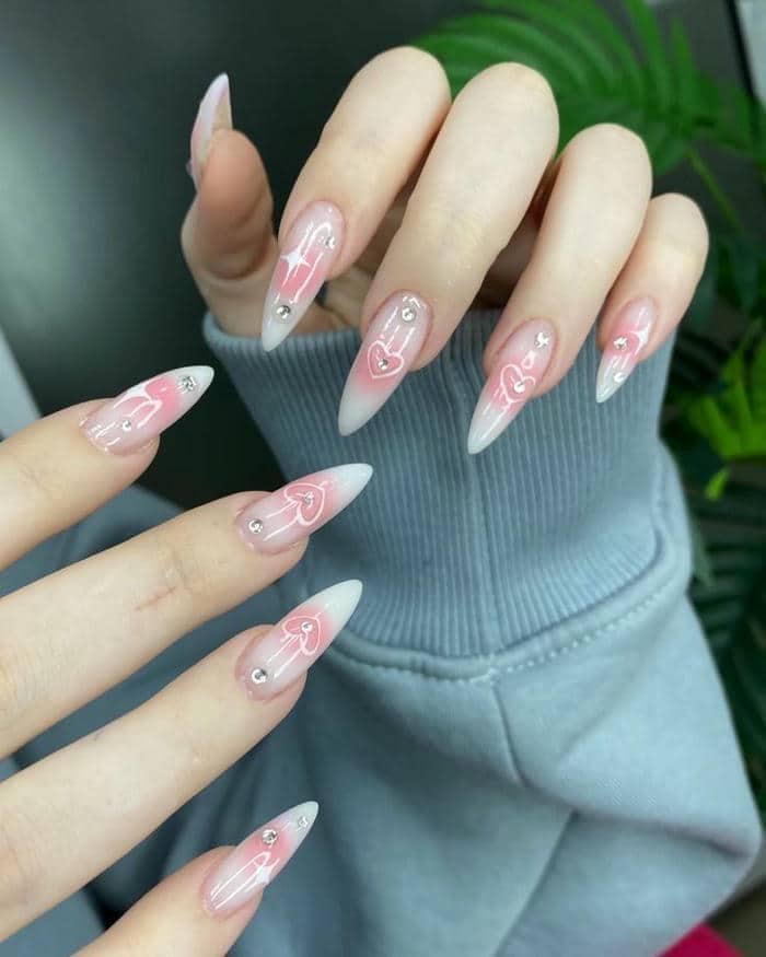 nail hồng nhạt