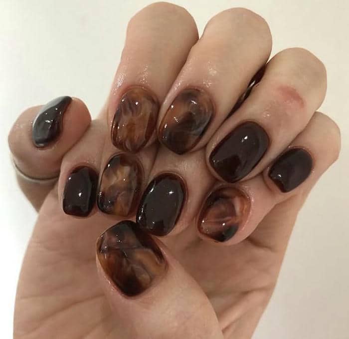nail loang vân đá đơn giản