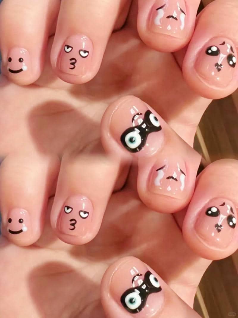 nail mặt cười cho móng ngắn