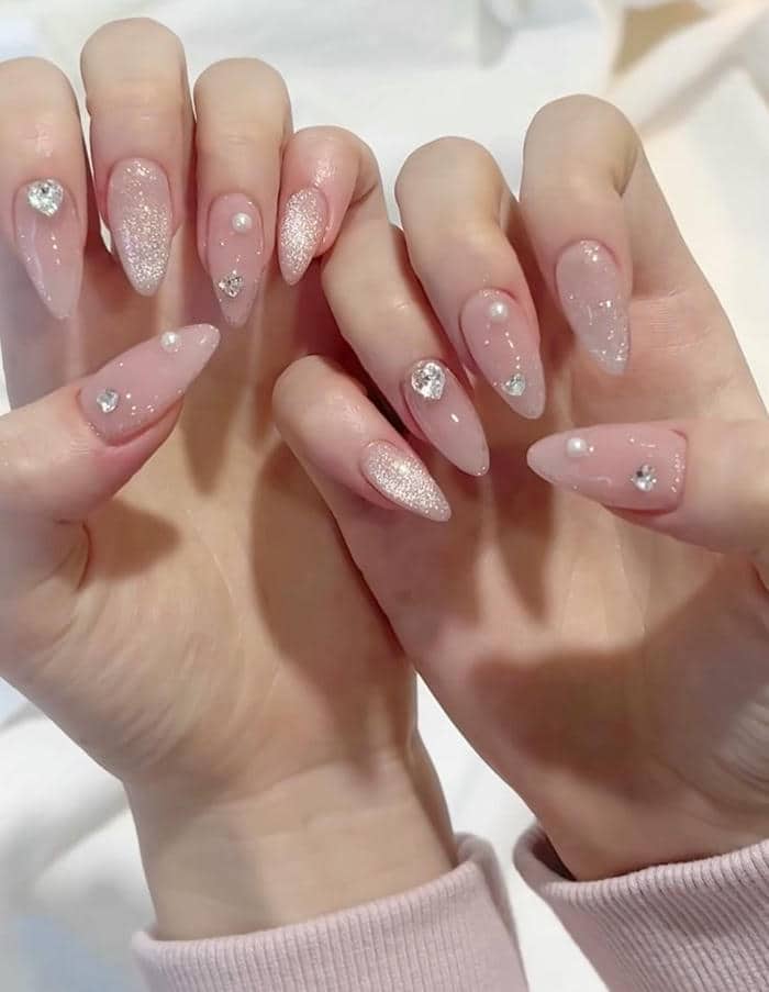 nail mắt mèo hồng