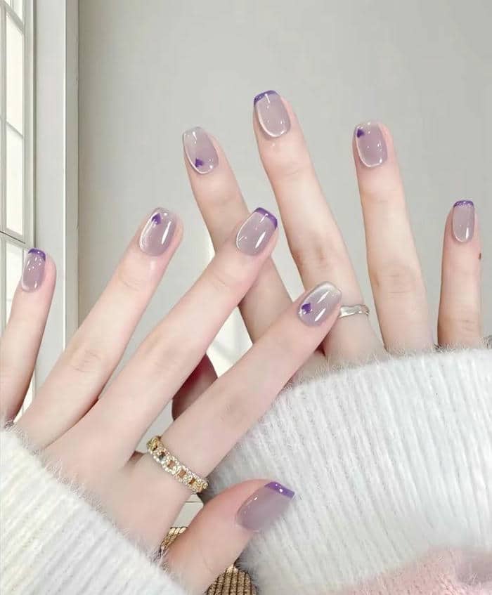 nail mắt mèo tím