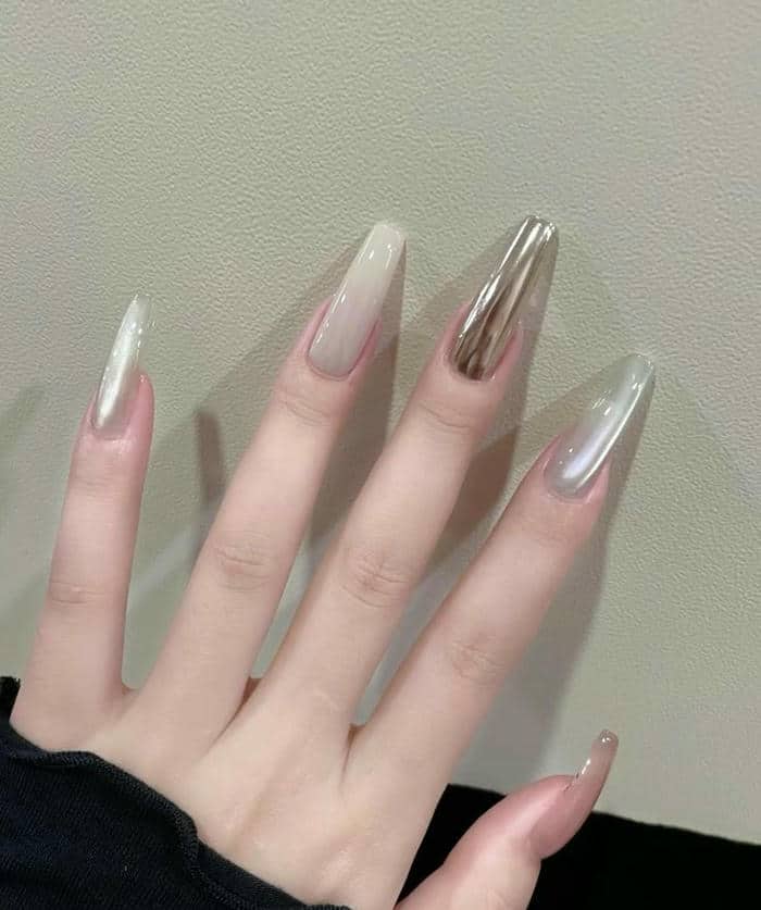 nail mắt mèo tráng gương