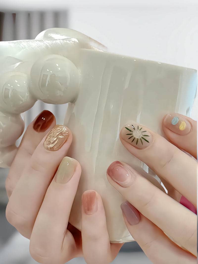 nail móng ngắn cute