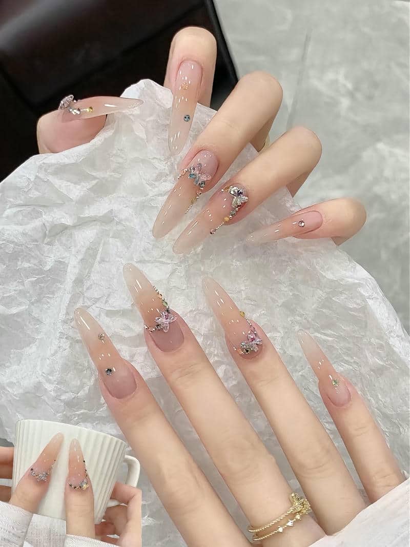 nail móng nhọn tròn đẹp