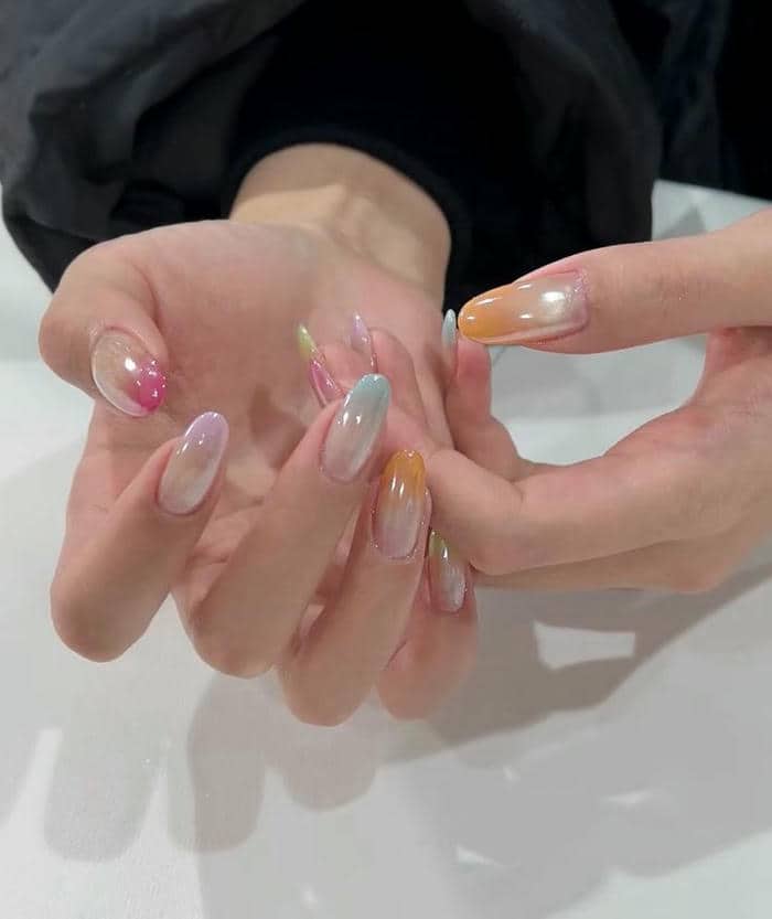 nail nhiều màu cute