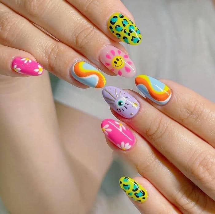 nail nhiều màu đẹp