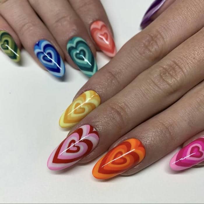 nail nhiều màu đơn giản
