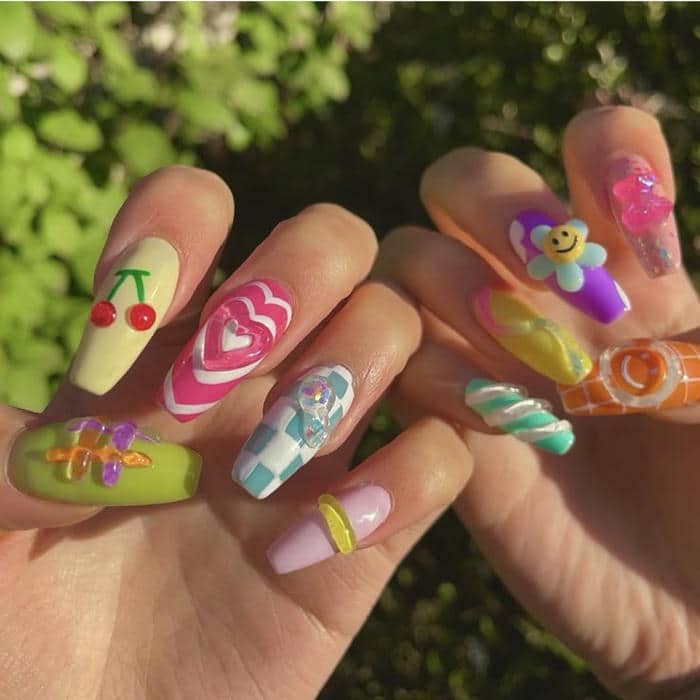 nail nhiều màu sắc