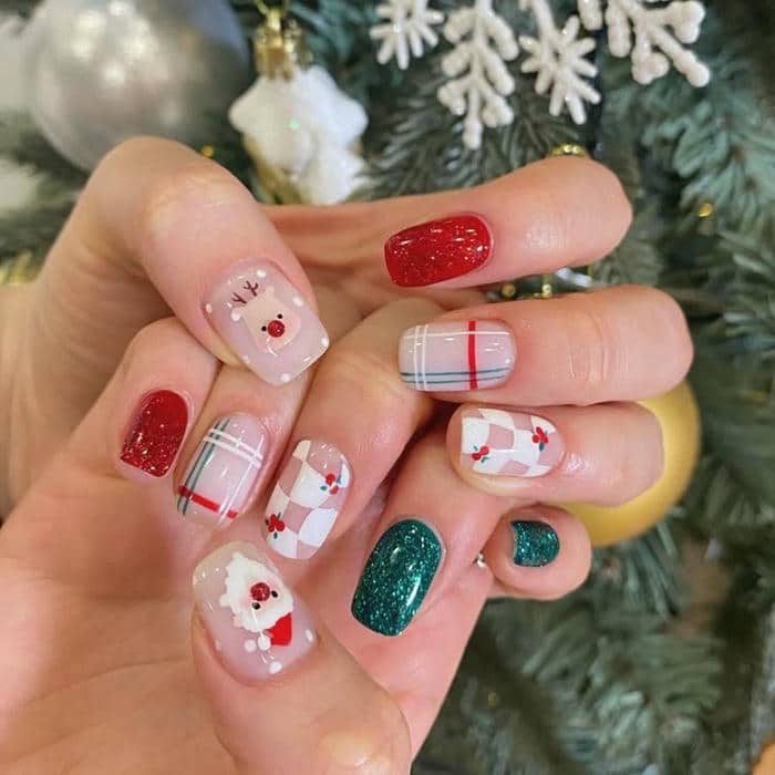 nail noel cute