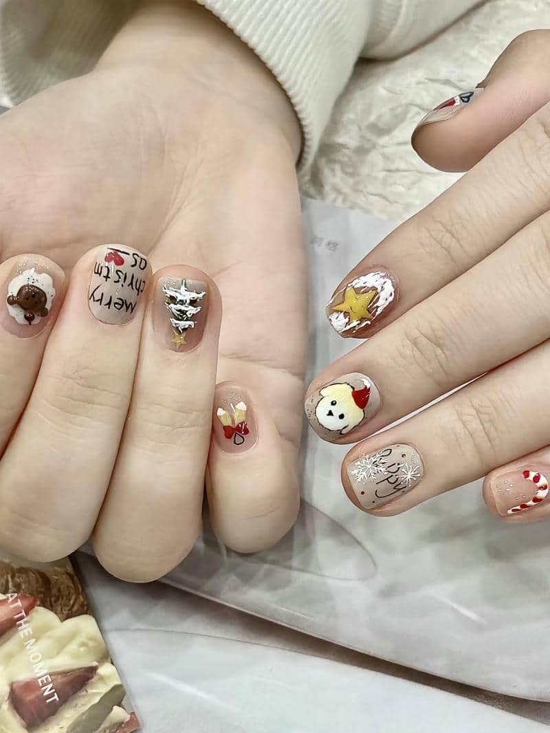 nail noel dễ thương