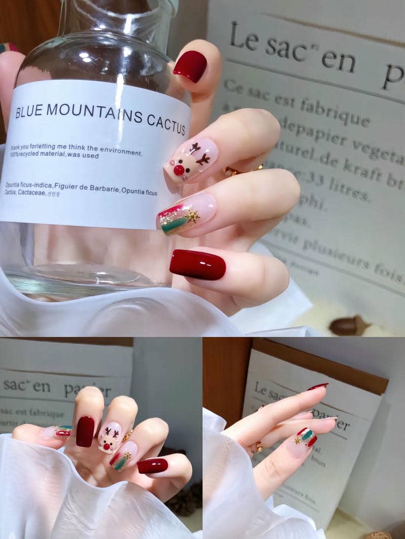 nail noel đơn giản