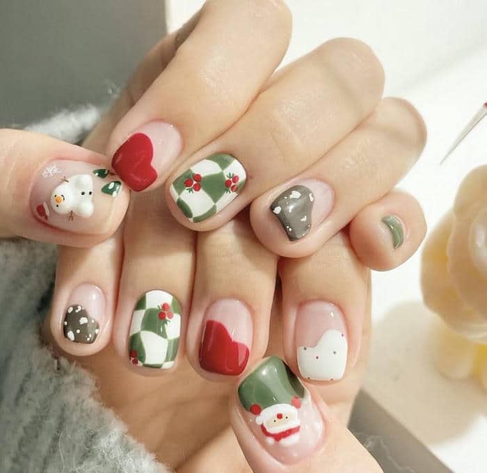 nail noel vẽ