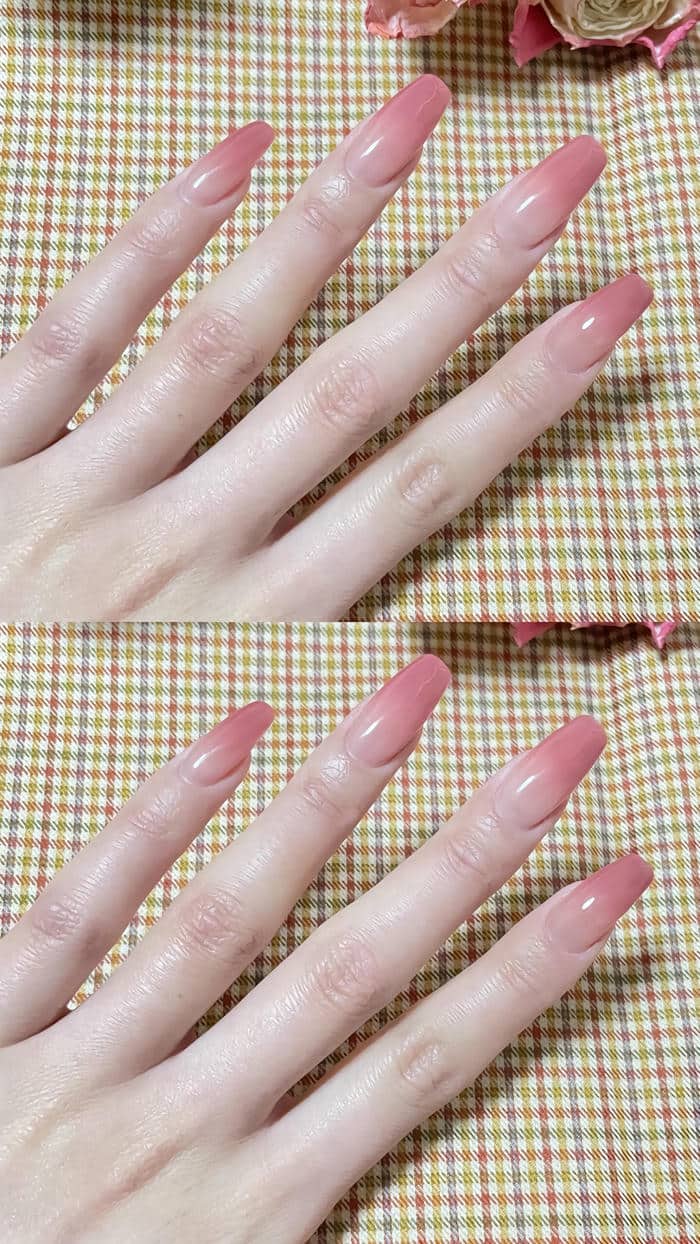 nail ombre hồng