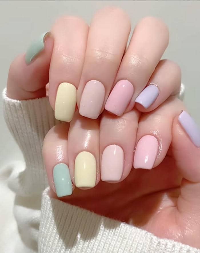 nail pastel cute