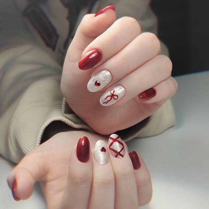 nail tết dễ thương
