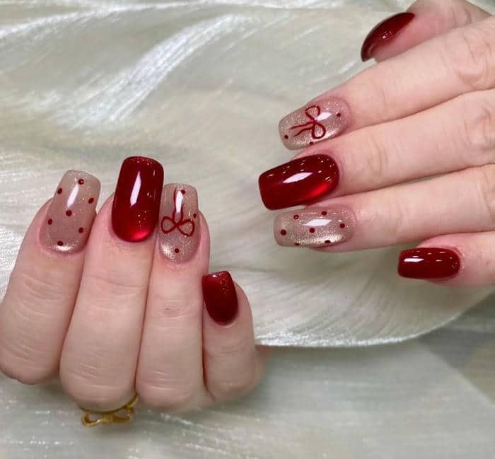 nail tết mắt mèo