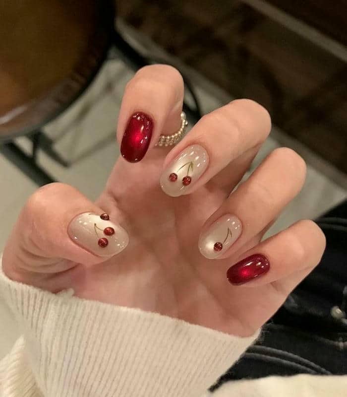 nail tết móng ngắn