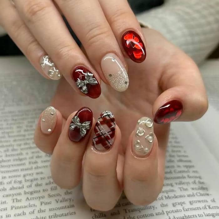 nail tết móng tròn