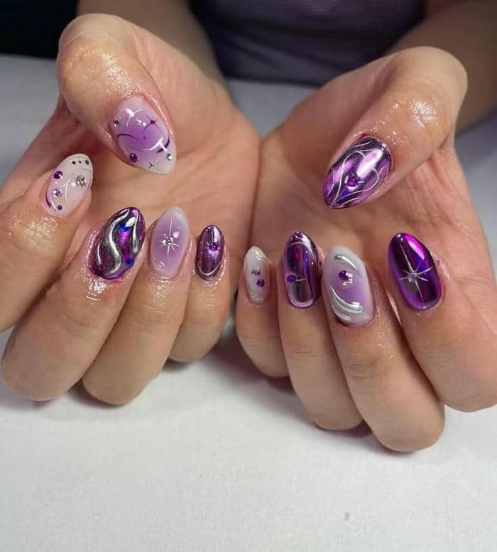 nail thạch tím