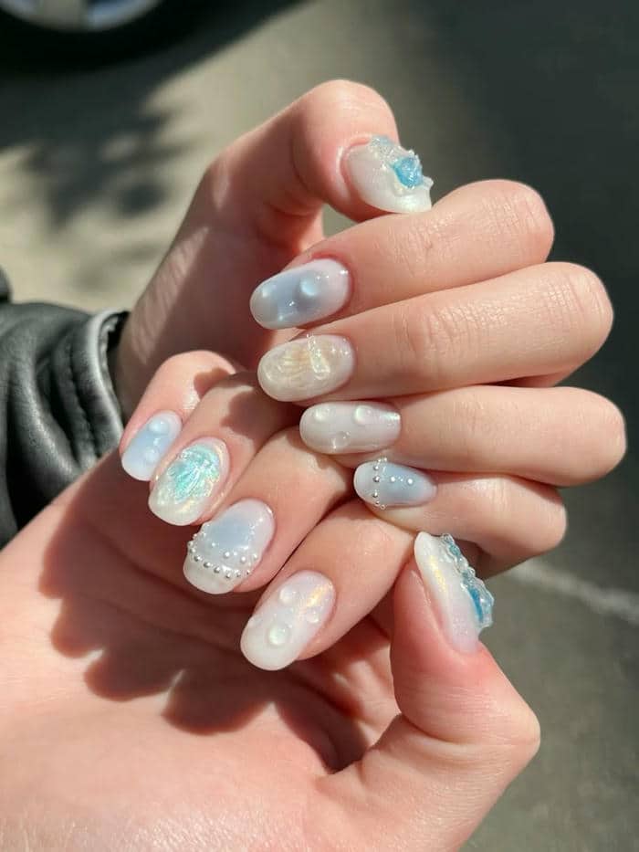 nail thạch xanh dương