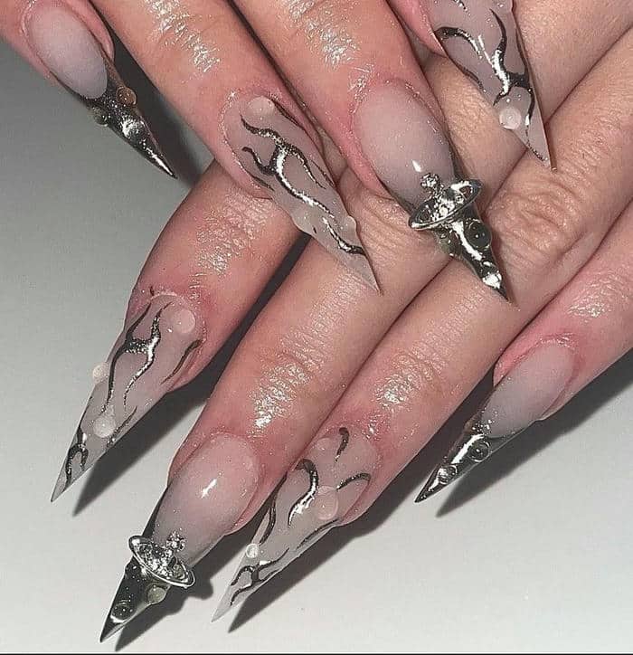 nail tráng gương cá tính