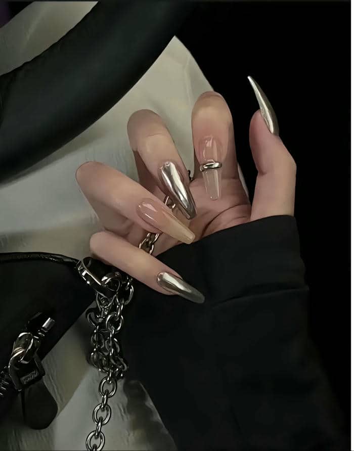 nail tráng gương sang chảnh